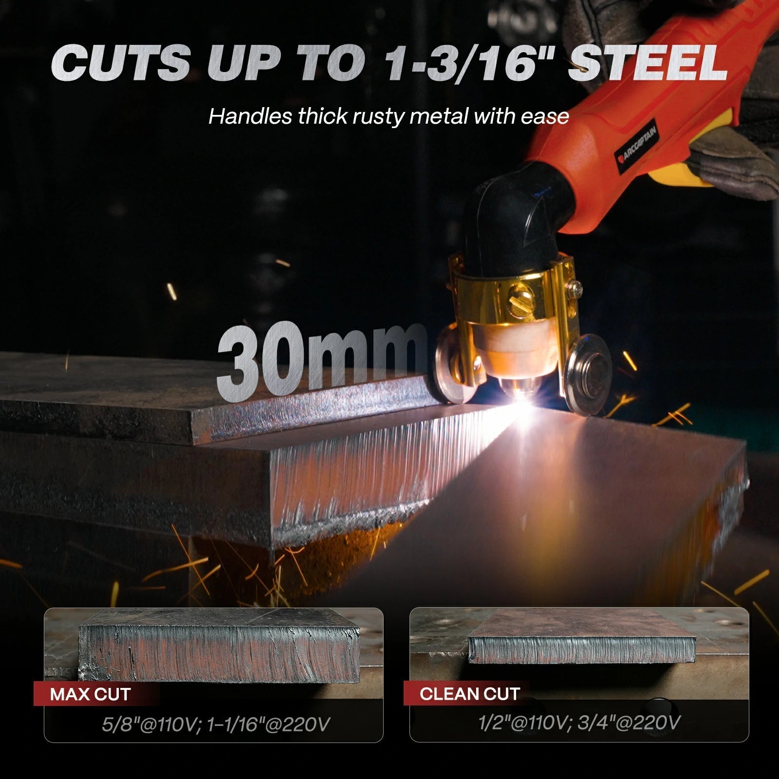 Arccaptain CUT65 HF Plasma Cutter Heavy-Duty 65A Pilot Arc 110/220V New