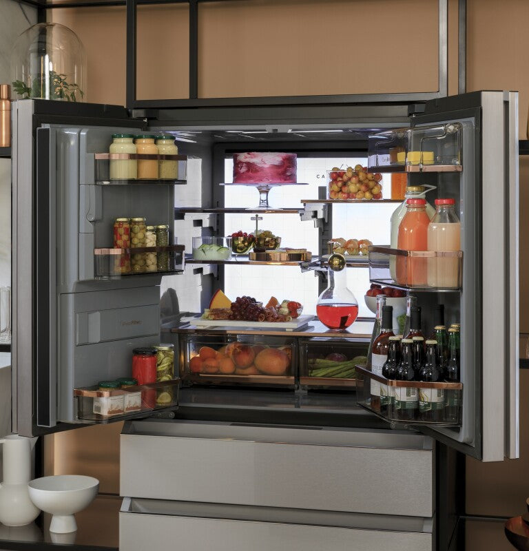 CAFE  Caf? 27.8 Cu. Ft. Smart 4-door French-door Refrigerator In Platinum Glass - Platinum Glass (CVE28DM5NS5)