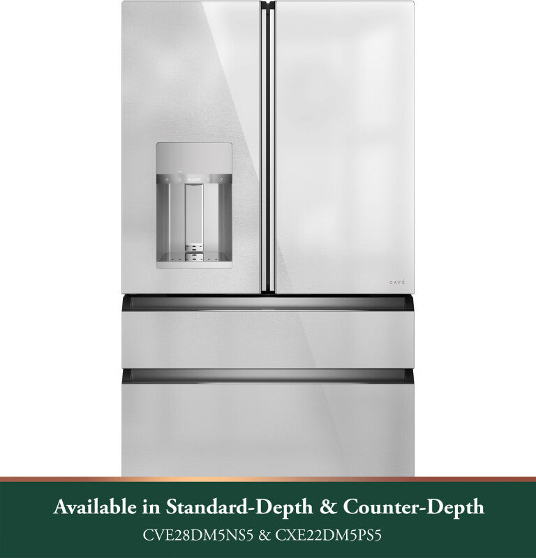 CAFE  Caf? 27.8 Cu. Ft. Smart 4-door French-door Refrigerator In Platinum Glass - Platinum Glass (CVE28DM5NS5)