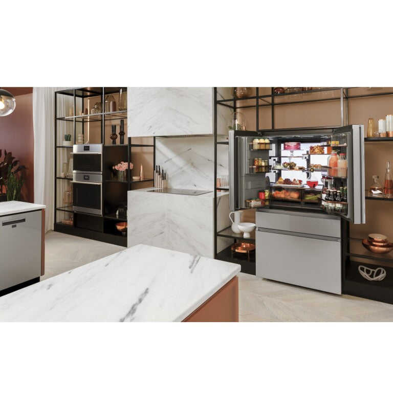 CAFE  Caf? 27.8 Cu. Ft. Smart 4-door French-door Refrigerator In Platinum Glass - Platinum Glass (CVE28DM5NS5)