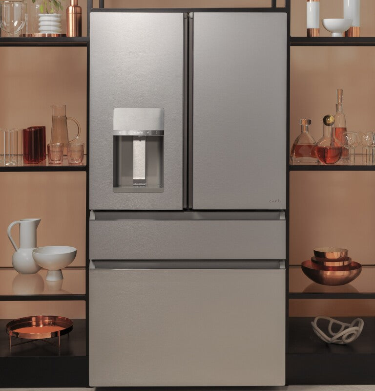 CAFE  Caf? 27.8 Cu. Ft. Smart 4-door French-door Refrigerator In Platinum Glass - Platinum Glass (CVE28DM5NS5)