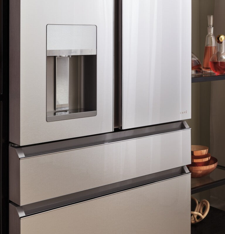 CAFE  Caf? 27.8 Cu. Ft. Smart 4-door French-door Refrigerator In Platinum Glass - Platinum Glass (CVE28DM5NS5)