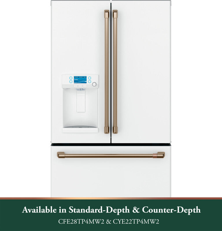 CAFE  Caf? 22.1 Cu. Ft. Smart Counter-depth French-door Refrigerator With Hot Water Dispenser - Matte White (CYE22TP4MW2)