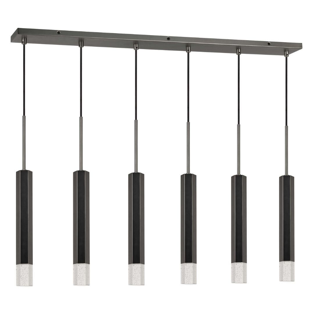 Cal Lighting Troy LED Dimmable 6-Light Pendant with Glass Diffuser
