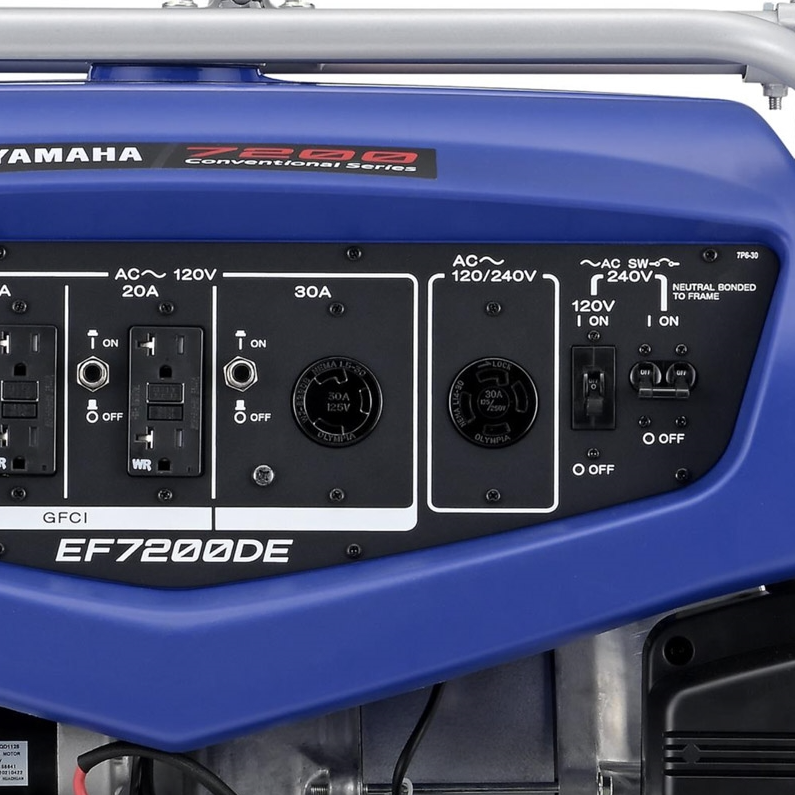 Yamaha EF7200DE 6000W/7200W Electric Start Gas Generator With CO Sensor Open Box