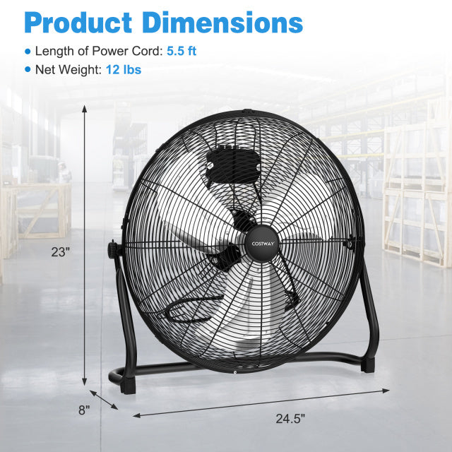 Costway Commercial Dehumidifier Heavy-Duty Metal Floor Fan Combo 92623066 New