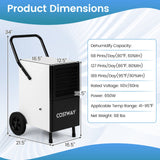 Costway Commercial Dehumidifier Heavy-Duty Metal Floor Fan Combo 92623066 New