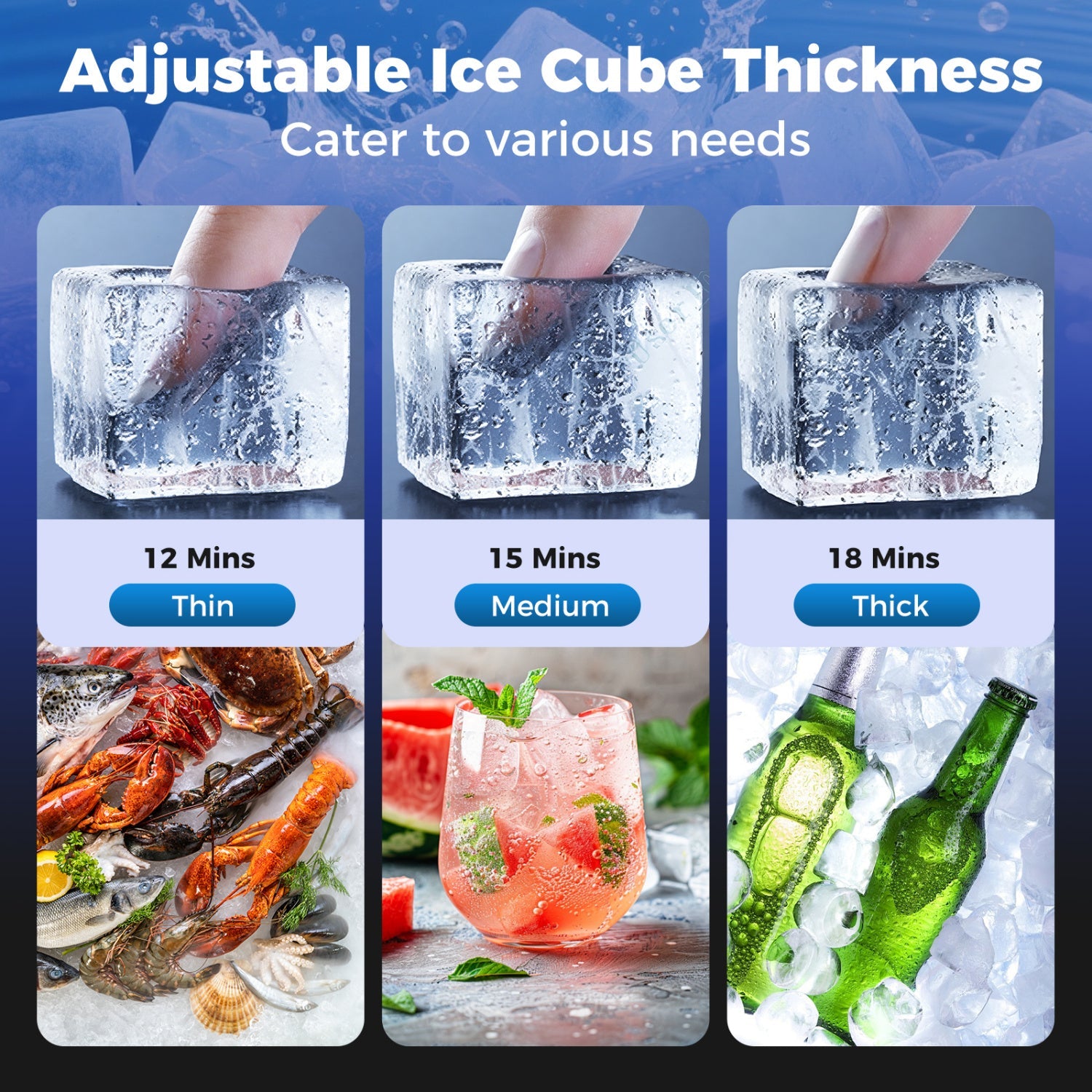 Costway Compact Commercial Ice Maker 25 lbs Storage 110 lbs/Day 32892022 New