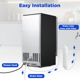 Costway Compact Commercial Ice Maker 25 lbs Storage 110 lbs/Day 32892022 New