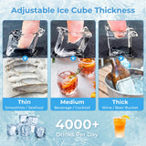 Costway Commercial Ice Maker Machine 418 lbs/24H 200 lbs Bin 859376142 New