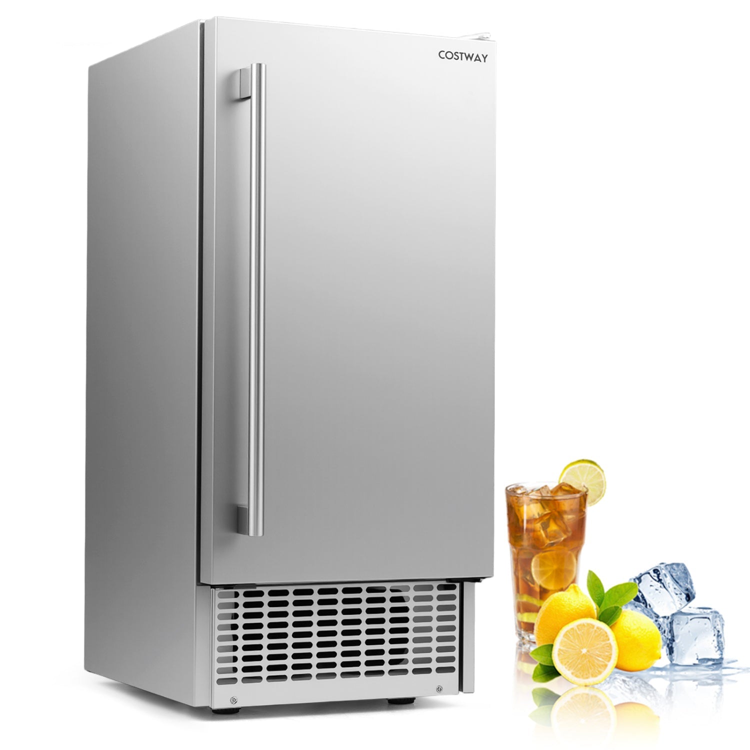 Costway Commercial Under Counter Ice Maker 90 lbs/Day Built-In Freestanding 56089404 New
