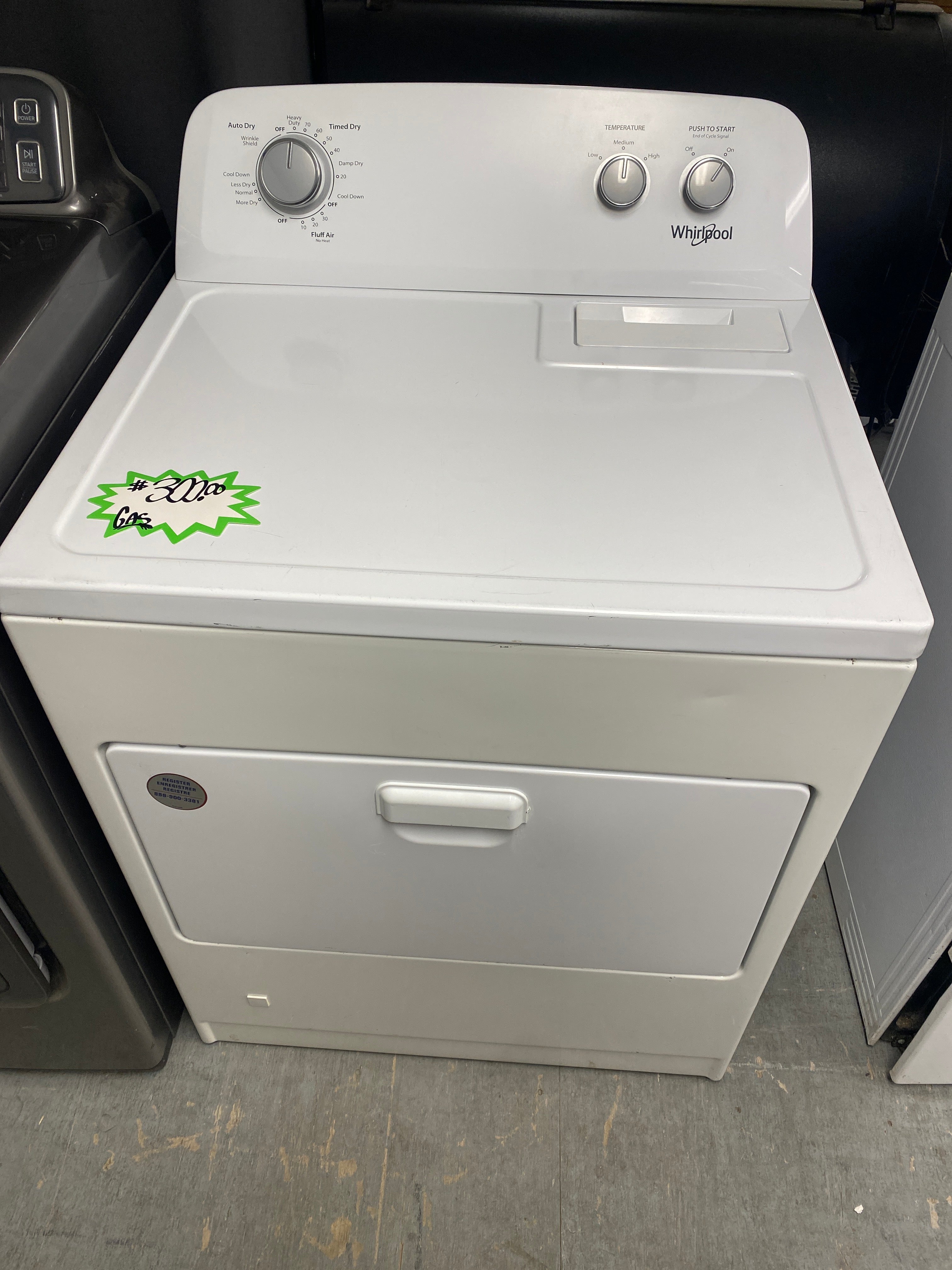 GE Natural Gas 6.5 cu. ft. Capacity Dryer