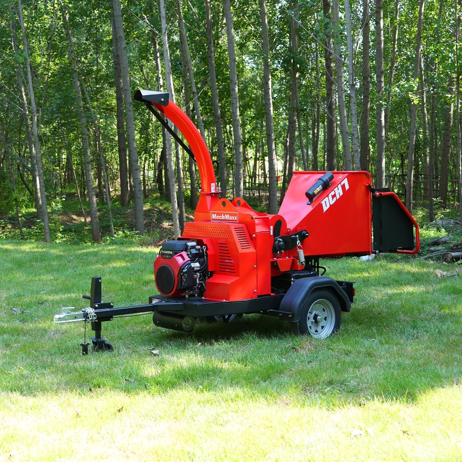 MechMaxx DCH7 Wood Chipper Honda GX690 22HP 688cc Twin Cylinder Gasoline Engine Powered 7" Hydraulic Feeding New
