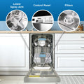 DANBY  18″ Wide Built-in Dishwasher - Stainless Steel (DDW18D1ESS)