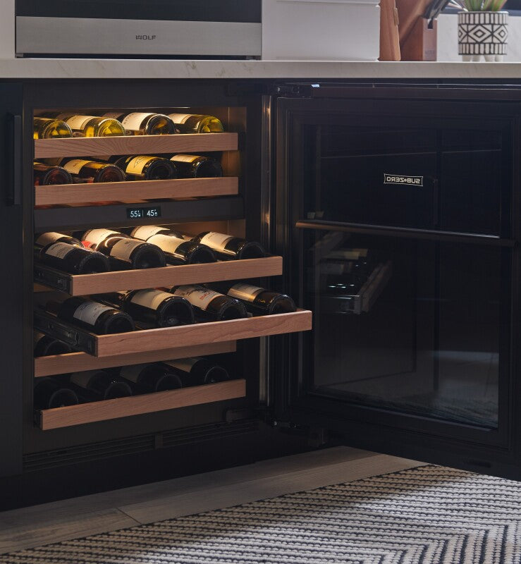 SUB-ZERO  24" Designer Undercounter Wine Storage - with Stainless Steel Panel Installed - Panel Ready (DEU2450WR)