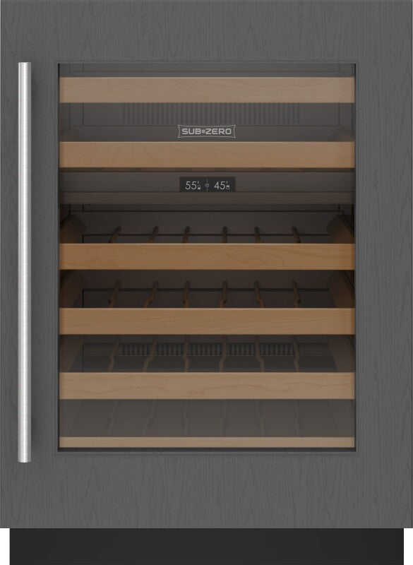 SUB-ZERO  24" Designer Undercounter Wine Storage - with Stainless Steel Panel Installed - Panel Ready (DEU2450WR)
