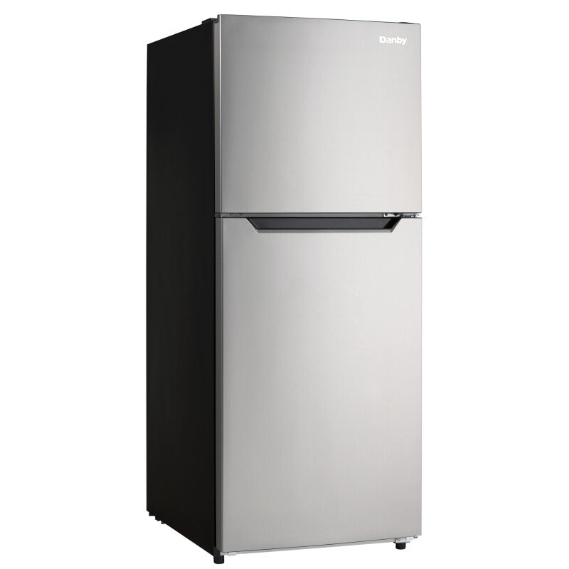 DANBY 23.5-Inch 10.1 Cu. Ft. Top Mount Apartment Size Fridge Look - Stainless Steel (DFF101B1BSLDB)