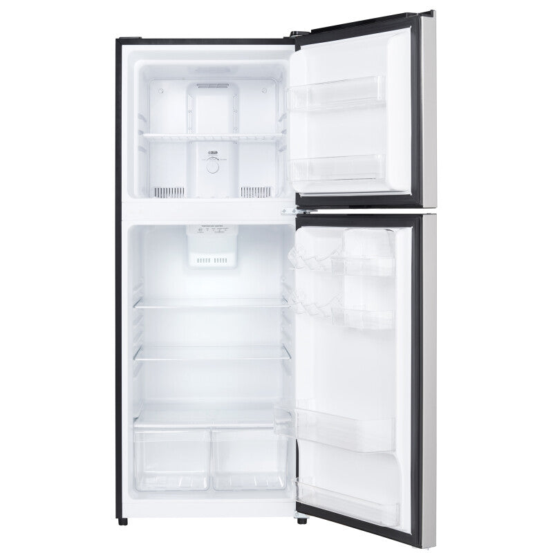 DANBY 23.5-Inch 10.1 Cu. Ft. Top Mount Apartment Size Fridge Look - Stainless Steel (DFF101B1BSLDB)