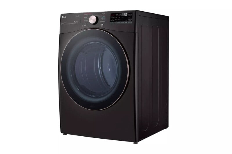 LG  7.4 Cu. Ft. Ultra Large Capacity Smart Wi-fi Enabled Front Load Electric Dryer With Turbosteam™ And Built-in Intelligence - Black Steel (DLEX4000B)