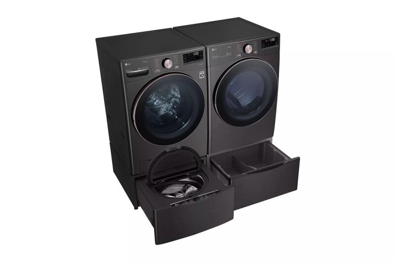 LG  7.4 Cu. Ft. Ultra Large Capacity Smart Wi-fi Enabled Front Load Electric Dryer With Turbosteam™ And Built-in Intelligence - Black Steel (DLEX4000B)
