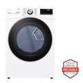 LG  7.4 Cu. Ft. Ultra Large Capacity Smart Wi-fi Enabled Front Load Electric Dryer With Turbosteam™ And Built-in Intelligence - White (DLEX4200W)