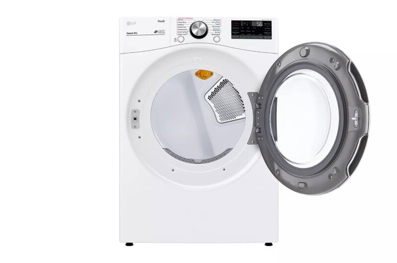 LG  7.4 Cu. Ft. Ultra Large Capacity Smart Wi-fi Enabled Front Load Electric Dryer With Turbosteam™ And Built-in Intelligence - White (DLEX4200W)
