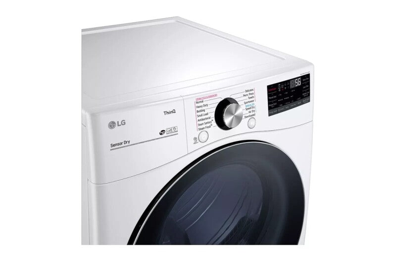 LG  7.4 Cu. Ft. Ultra Large Capacity Smart Wi-fi Enabled Front Load Electric Dryer With Turbosteam™ And Built-in Intelligence - White (DLEX4200W)