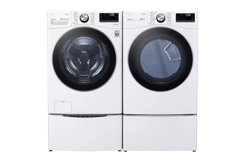LG  7.4 Cu. Ft. Ultra Large Capacity Smart Wi-fi Enabled Front Load Electric Dryer With Turbosteam™ And Built-in Intelligence - White (DLEX4200W)