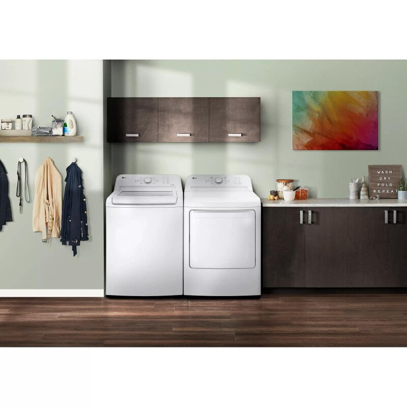 LG  7.3 Cu. Ft. Rear Control Gas Energy Star Dryer With Sensor Dry - White (DLG6101W)