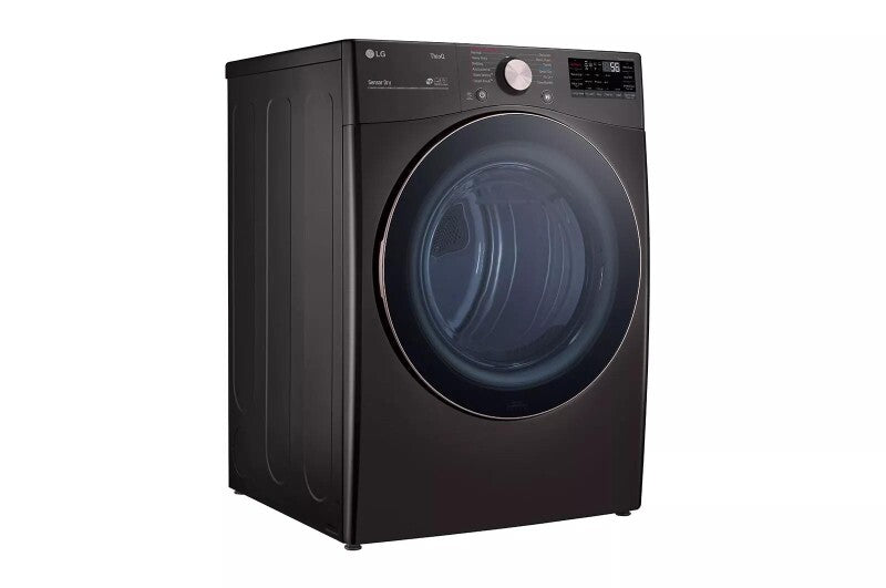 LG  7.4 Cu. Ft. Ultra Large Capacity Smart Wi-fi Enabled Front Load Gas Dryer With Turbosteam™ And Built-in Intelligence - Black Steel (DLGX4001B)