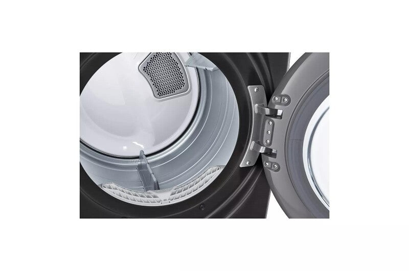 LG  7.4 Cu. Ft. Ultra Large Capacity Smart Wi-fi Enabled Front Load Gas Dryer With Turbosteam™ And Built-in Intelligence - Black Steel (DLGX4001B)