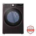 LG  7.4 Cu. Ft. Ultra Large Capacity Smart Wi-fi Enabled Front Load Gas Dryer With Turbosteam™ And Built-in Intelligence - Black Steel (DLGX4001B)