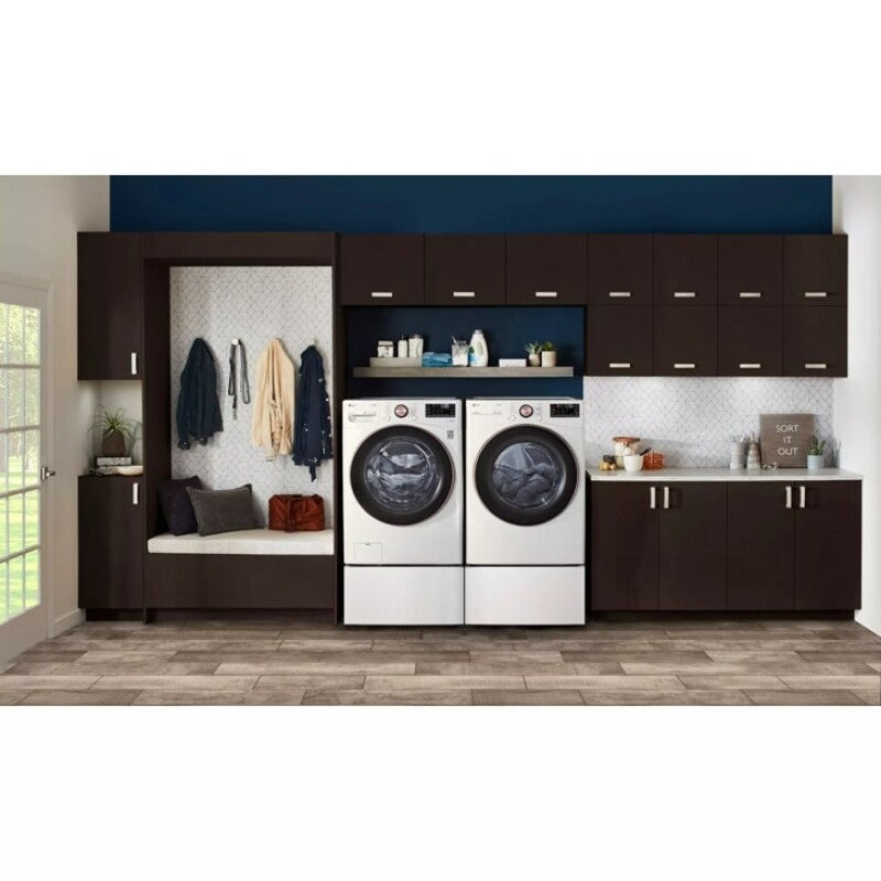 LG  7.4 Cu. Ft. Large Capacity Front Load Gas Dryer - White - White (DLGX4001W)