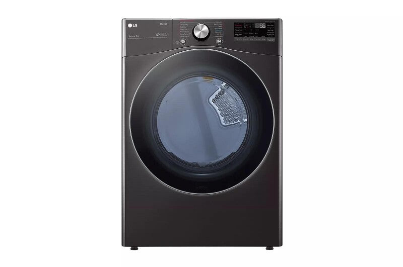 LG  7.4 Cu. Ft. Ultra Large Capacity Smart Wi-fi Enabled Front Load Gas Dryer With Turbosteam™ And Built-in Intelligence - Black Steel (DLGX4201B)