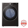 LG  7.4 Cu. Ft. Ultra Large Capacity Smart Wi-fi Enabled Front Load Gas Dryer With Turbosteam™ And Built-in Intelligence - Black Steel (DLGX4201B)