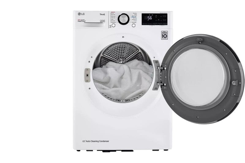 LG  4.2 Cu. Ft. Smart Wi-fi Enabled Compact Front Load Dryer With Dual Inverter Heatpump™ Technology - White (DLHC1455W)
