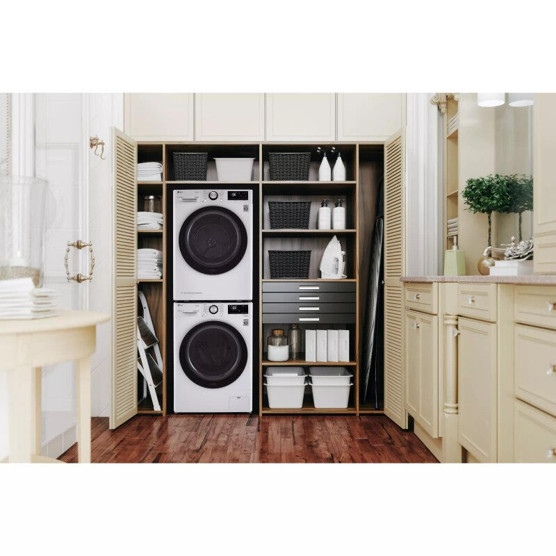 LG  4.2 Cu. Ft. Smart Wi-fi Enabled Compact Front Load Dryer With Dual Inverter Heatpump™ Technology - White (DLHC1455W)
