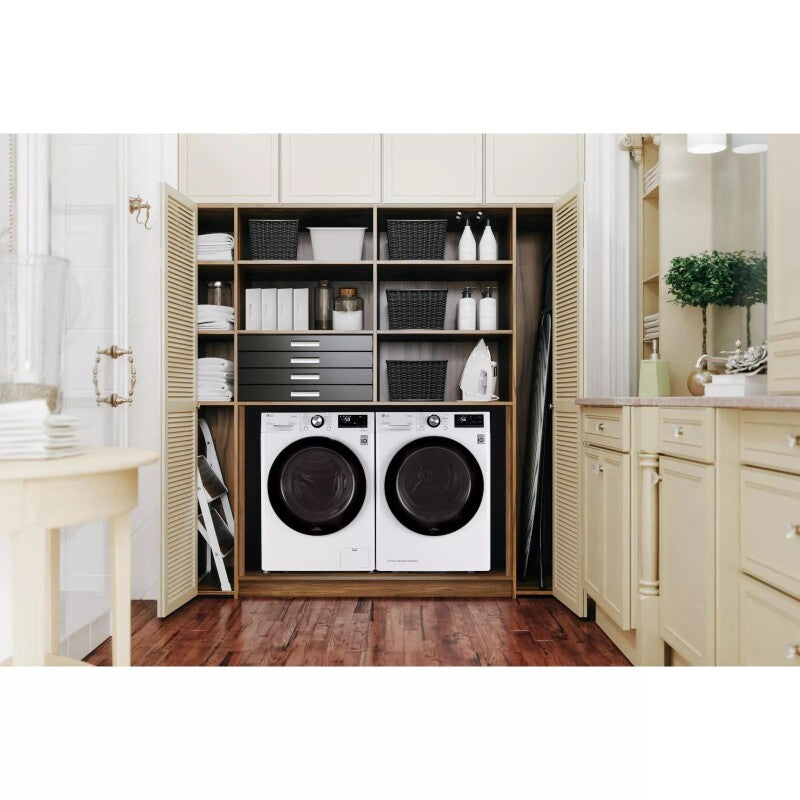 LG  4.2 Cu. Ft. Smart Wi-fi Enabled Compact Front Load Dryer With Dual Inverter Heatpump™ Technology - White (DLHC1455W)