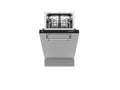 BERTAZZONI  18 inch Dishwasher Standard Tub with Panel and Bar Handle, 8 place settings, 51 dB, 6 wash cycles - Stainless Steel (DW18S2IXV)