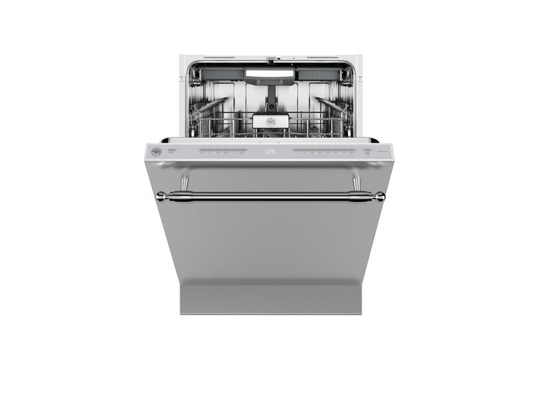 BERTAZZONI  24 inch Dishwasher Tall Tub with Panel and Bar Handle, 15 place settings, 42 dB, 6 wash cycles - Stainless Steel (DW24T3IXV)
