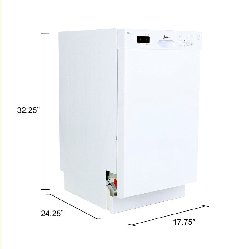AVANTI  Avanti 18" Built In Dishwasher - White (DWF18V0W)