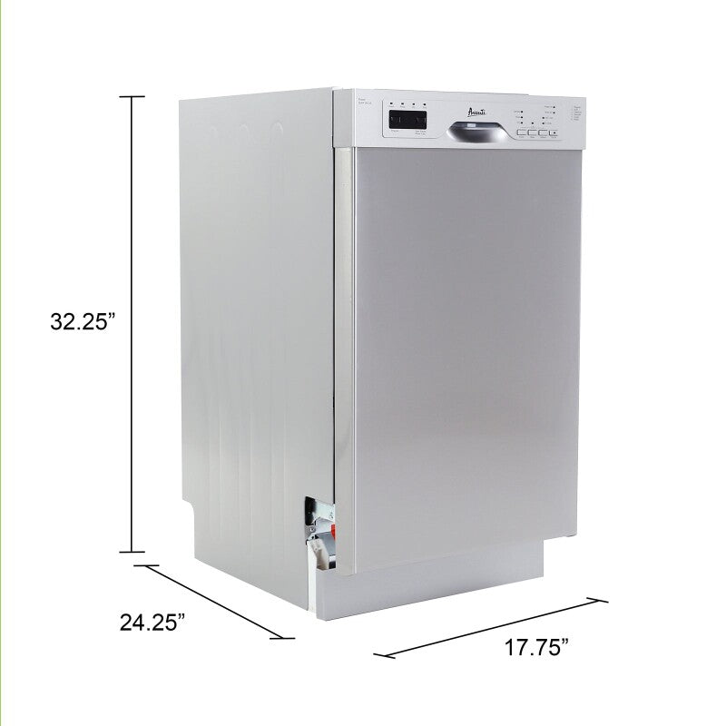 AVANTI  AVANTI D/W 18" - Stainless Steel (DWF18V3S)