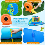 Costway Dinosaur Kids Inflatable Bounce House w/ 860W Air Blower 60159807 New