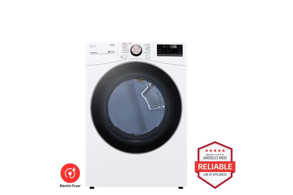 LG 7.4 cu. ft. Large Capacity Front Load Electric Dryer - White