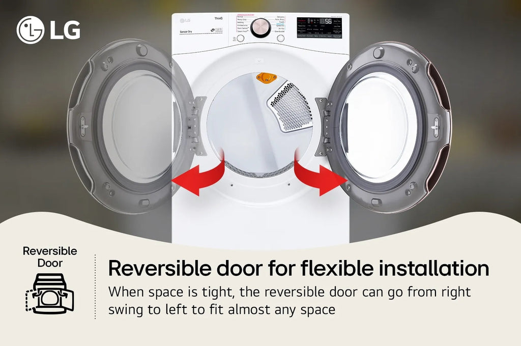 LG 7.4 cu. ft. Large Capacity Front Load Electric Dryer - White