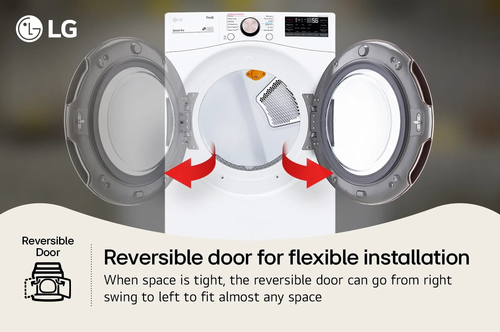 LG 7.4 cu. ft. Large Capacity Front Load Electric Dryer - White