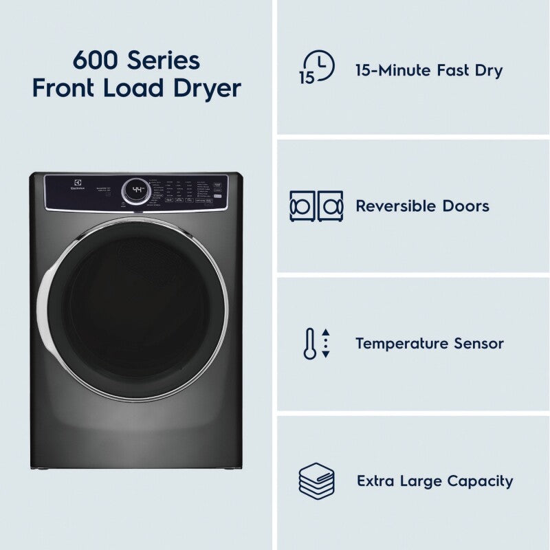 ELECTROLUX  600 Series Gas Dryer - 8.0 Cu. Ft. - Titanium (ELFG7637AT)