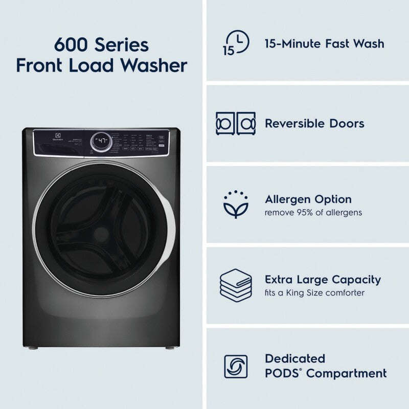 ELECTROLUX  600 Series Front Load Washer with Smartboost® - 4.5 Cu. Ft. - Titanium (ELFW7637AT)