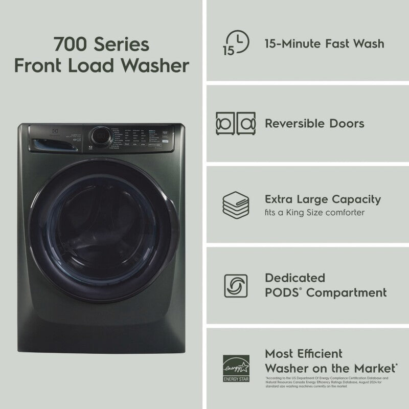 ELECTROLUX  700 Series Front Load Washer with Smartboost®, designed for cold water efficiency - 4.5 Cu. Ft. - White (ELFW7738AW)