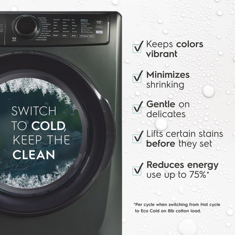 ELECTROLUX  700 Series Front Load Washer with Smartboost®, designed for cold water efficiency - 4.5 Cu. Ft. - White (ELFW7738AW)